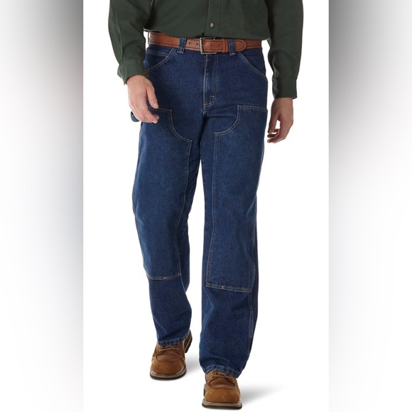 Wrangler Other - Wrangler Riggs Men's Utility Antique Indigo Deep Blue Denim Jeans Sz 44 x 32